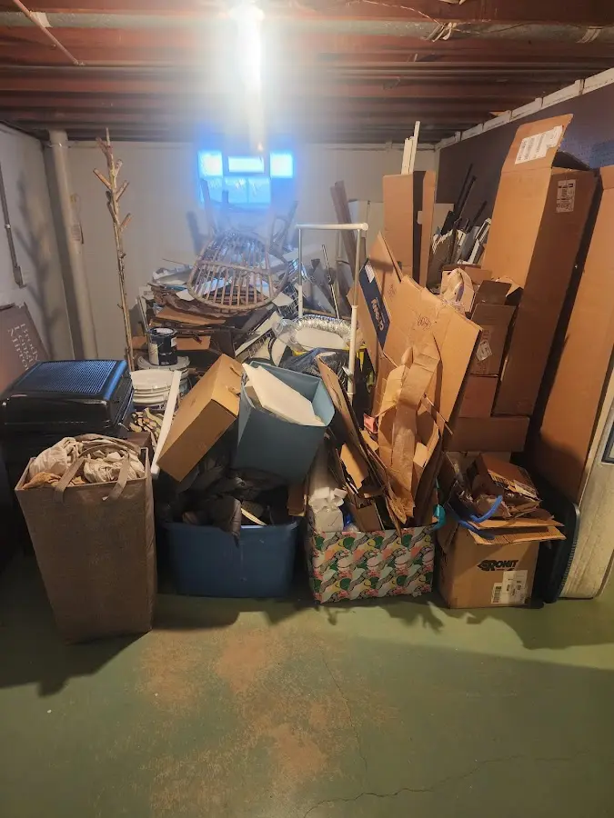 Roll-off dumpster container at job site for 20 Yard Dumpster Rental in Fort Wright